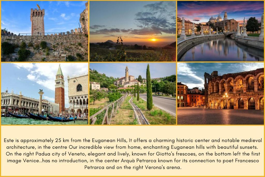 Elegante Appartamento Con Vista - Colli Euganei Teolo Bagian luar foto
